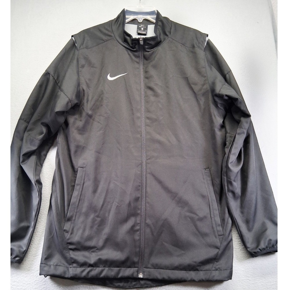 Nike Dri-Fit Full‎ Zip Black  Light Jacket Men Size Small